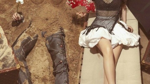 范冰冰陈学冬沙滩时尚大片演绎奢华假日风情