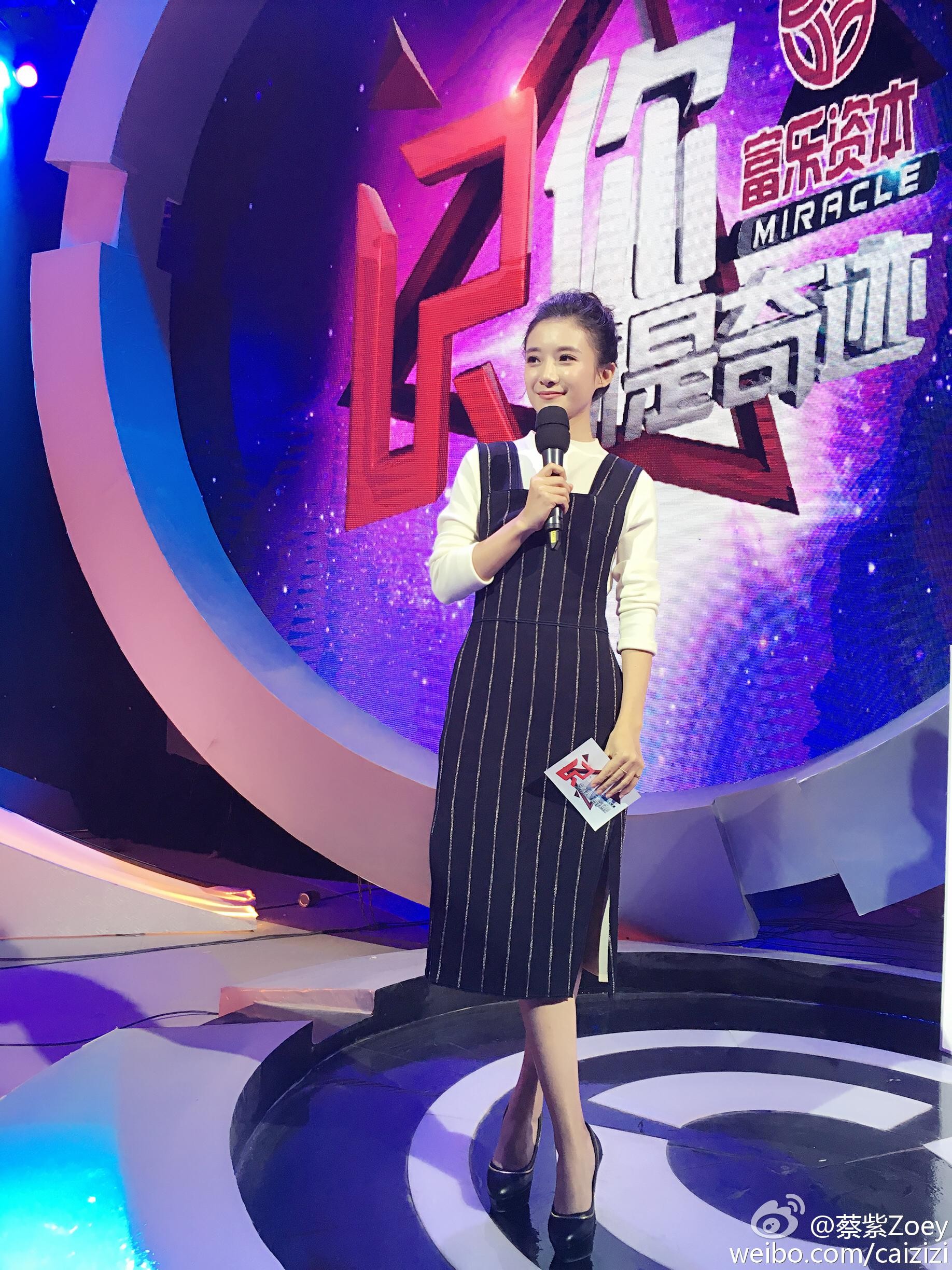 蔡紫与嘉宾互动时展露温暖笑容画面亲切自然